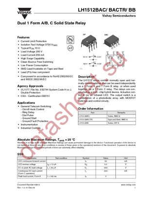 LH1512BB datasheet  